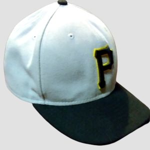 PITTSBURG PIR Gray/ Black New Era Baseball Cap.59fifty, TRUEFIT Size 7 3/8.